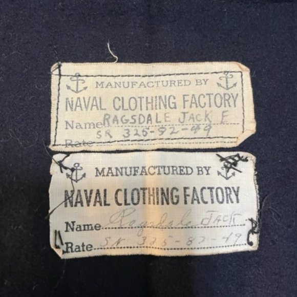 ANTIQUE NAVY WOOL UNIFORM TOP - Picture 6 of 8